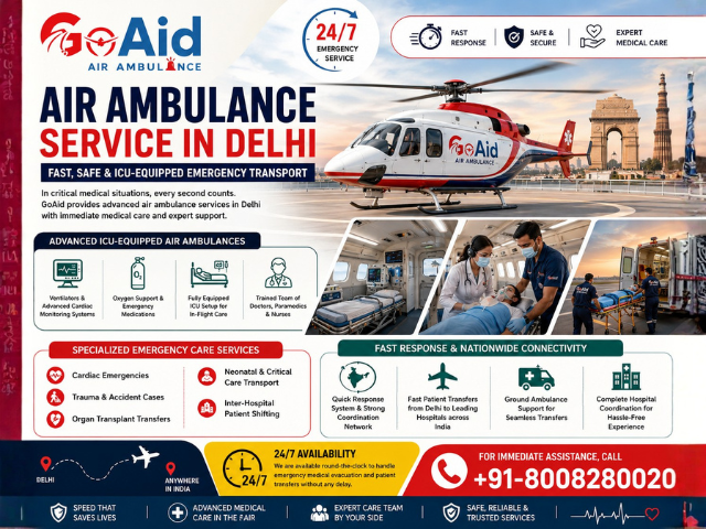 GoAid Delhi Air Ambulance – Fast, Safe & Nationwide Medical Transfers