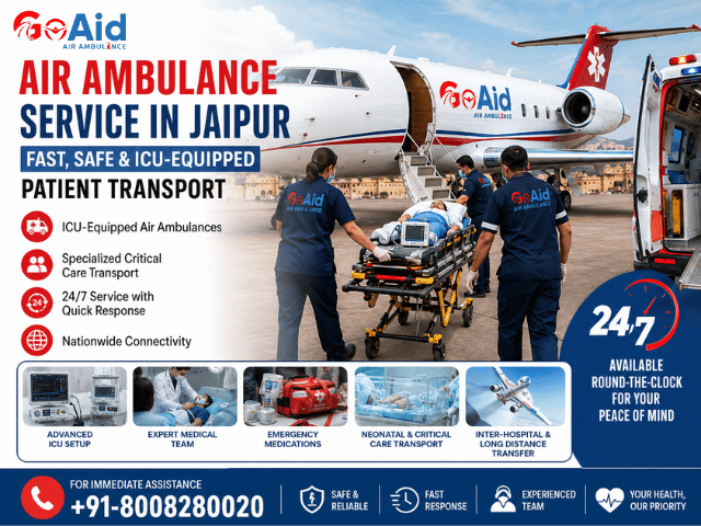 Air Ambulance Service in Jaipur – Fast & ICU-Equipped Patient Transport | GoAid