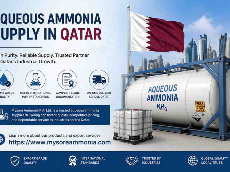 Buy Aqueous Ammonia in Qatar – Contact Mysore Ammonia Today