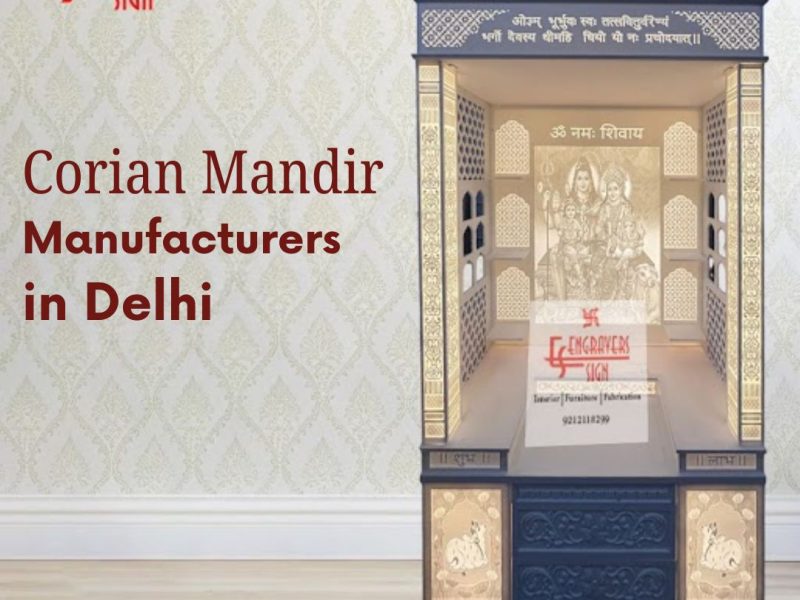 Corian Mandir Manufacturers in Delhi for Elegant Temple Designs