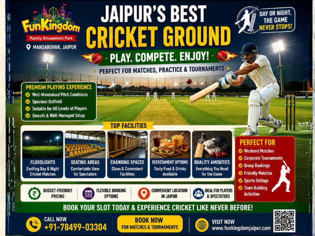 Fun Kingdom Jaipur – Premium Cricket Ground for Matches & Practice