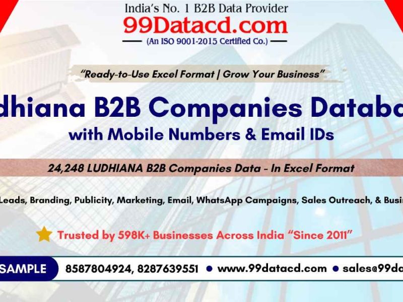 Download List of Companies in Ludhiana– 100% Business Leads Ready