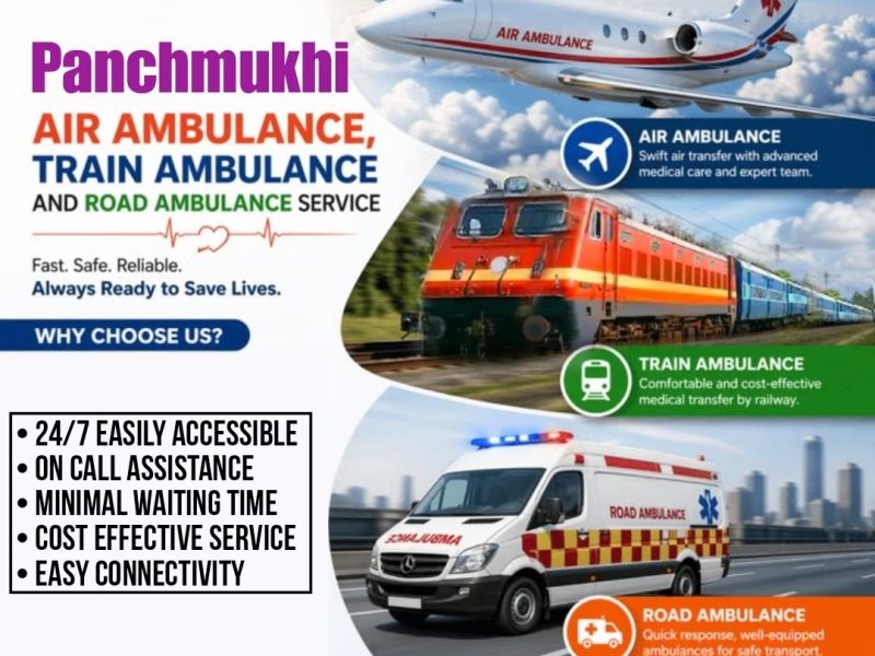 Panchmukhi hi Tech Train Ambulance in Delhi- safer traveling experience with ICU