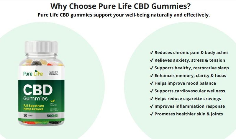 PureLife CBD Gummies: All-Natural Mental and Physical Support