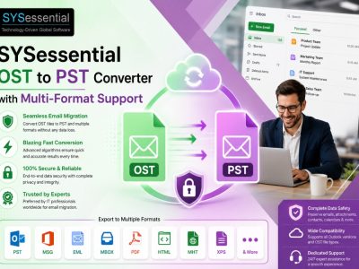 SYSessential OST to PST Converter with Multi-Format Support