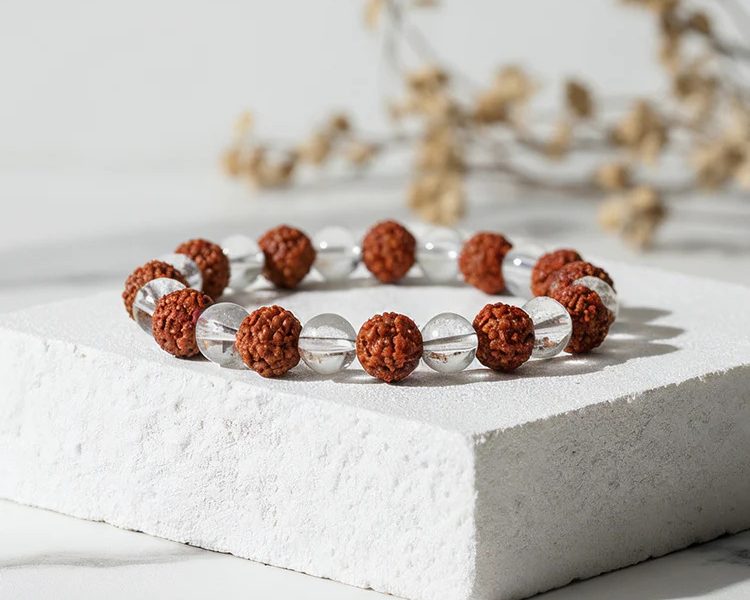 Original Rudraksha Sphatik Bracelet for Positivity