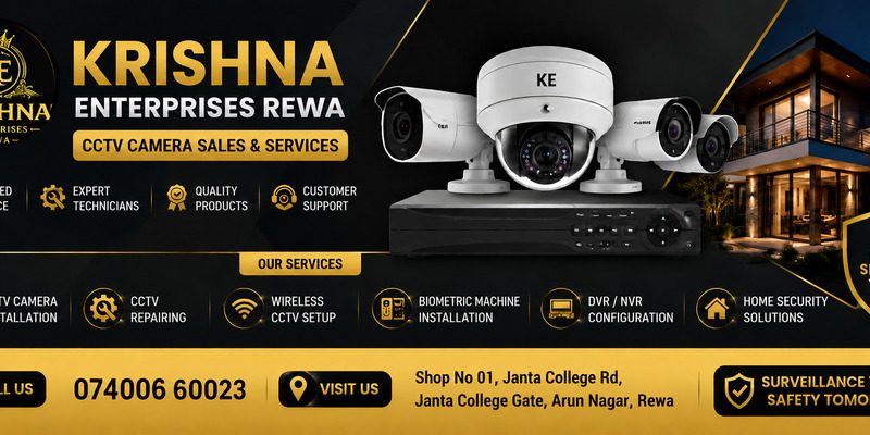 Krishna Enterprises Rewa Professional CCTV Camera Installation for Homes and Businesses