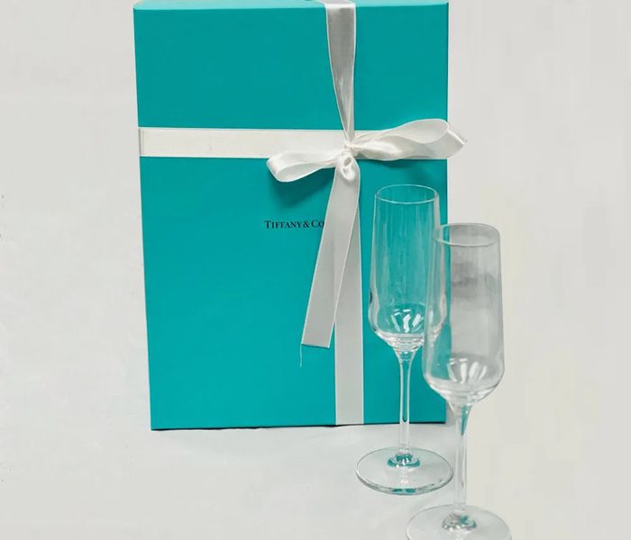 Tiffany & Co Champagne Flutes – Elegant Glassware Gift