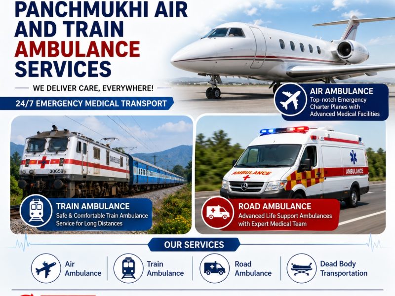 Distance Is the Issue for Your Patients, Solved By the Panchmukhi Air and Train Ambulance in Ernakulam