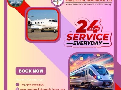 Hire Panchmukhi Air Ambulance Service in Dibrugarh with a High-tech ICU Facility