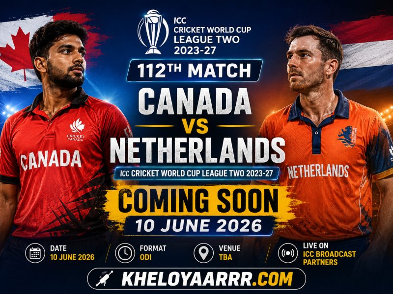 Canada vs Netherlands, 112th Match, ICC Cricket World Cup League Two 2023-27: Match Preview