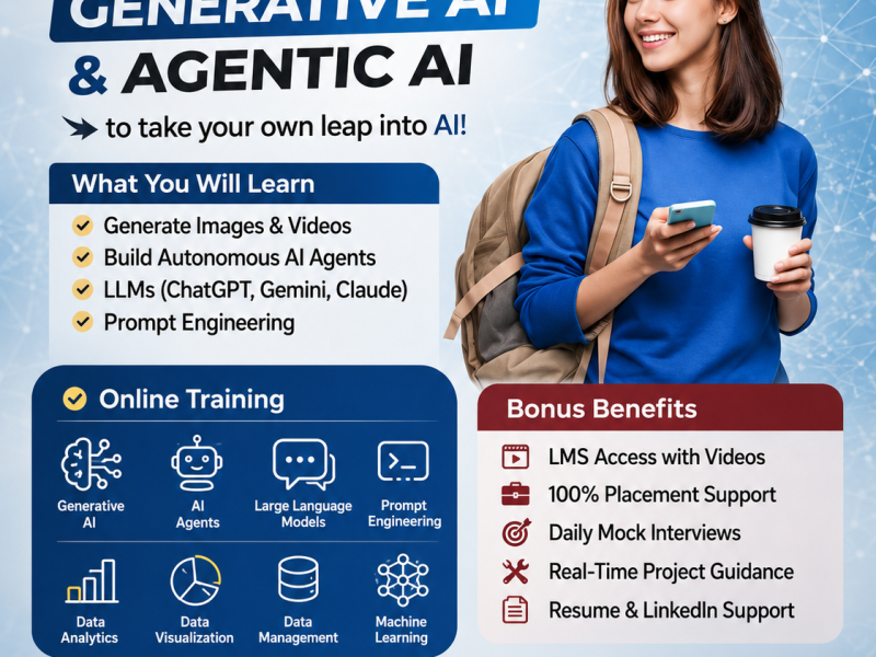 Top Generative AI and Agentic AI Online Course In Hyderabad