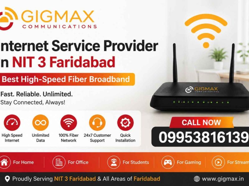 Best Internet Service Provider in NIT 3 – GIGMAX Fiber Broadband