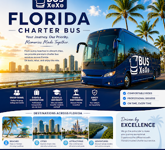 Book a Florida Charter Bus for Comfort Meets Convenience
