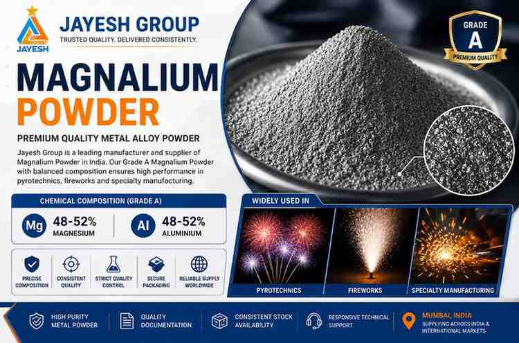 Magnalium Powder 48-52 Magnesium Aluminium for Sale India