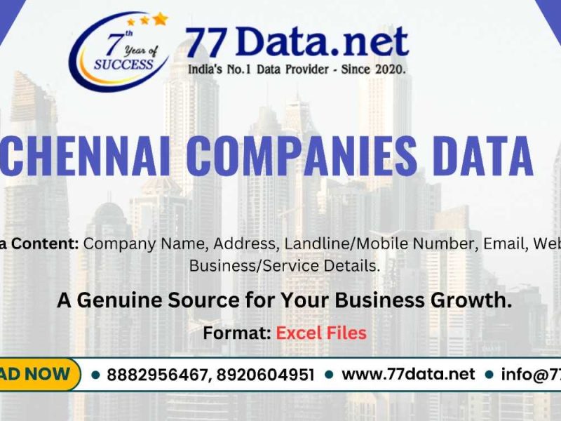 Verified List of Companies in Chennai with Free Sample Data