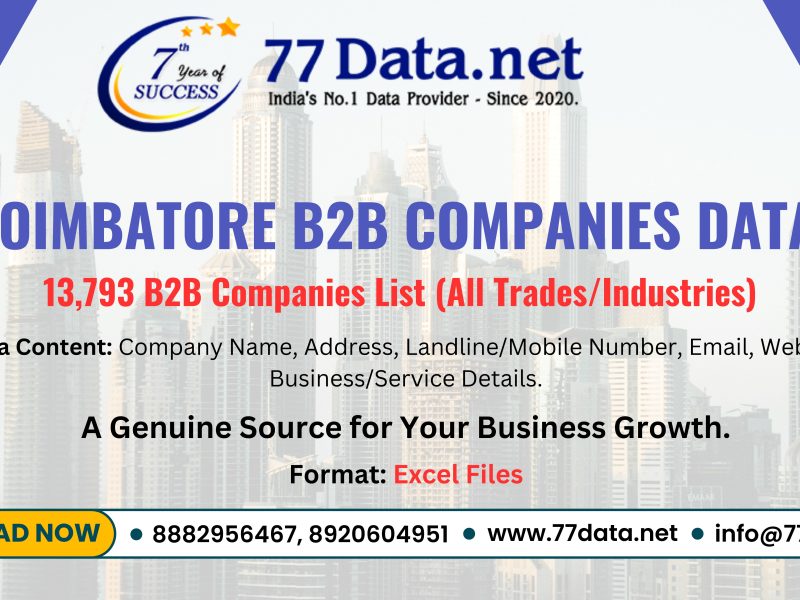 Verified List of 13,793 B2B Companies in Coimbatore with Contact Details