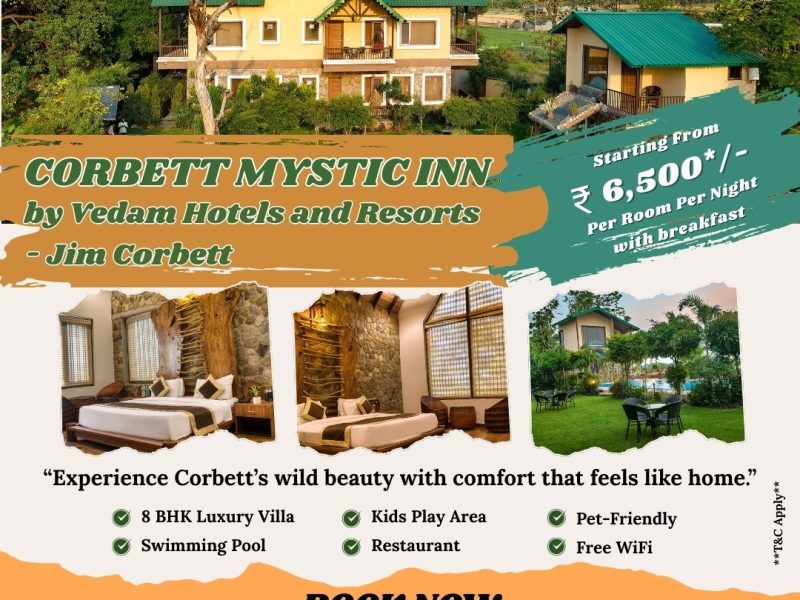 8 BHK Luxury Villa in Jim Corbett for Big Stays