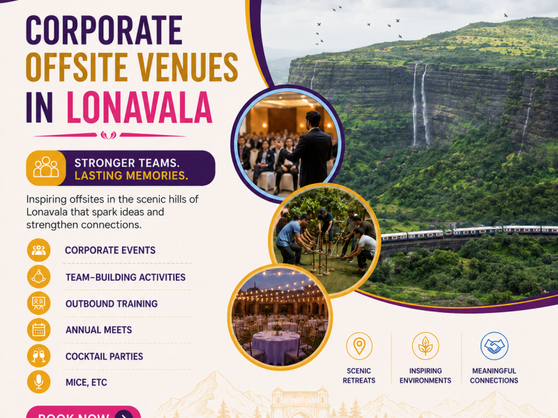 Premium Corporate Offsite Venues Near Lonavala for Your Team