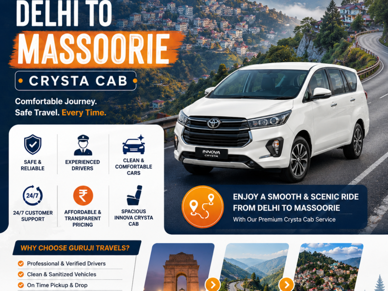 Online Crysta Booking Delhi to Mussoorie – Instant Confirmation + Free Travel Guide