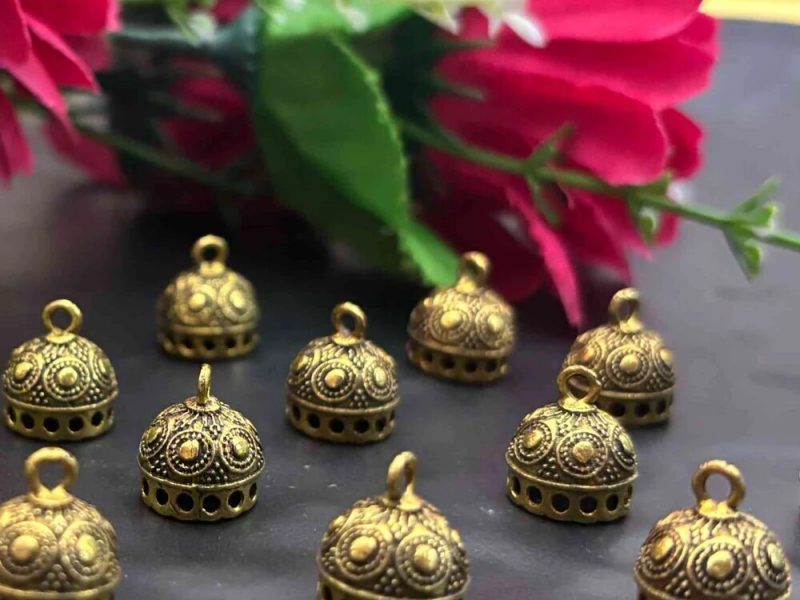 Antique Gold Jumka Caps | Jumka Making Materials at Ray Aari Shop