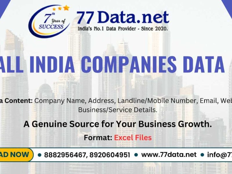 Get Verified List of Companies in India with Free Sample Data
