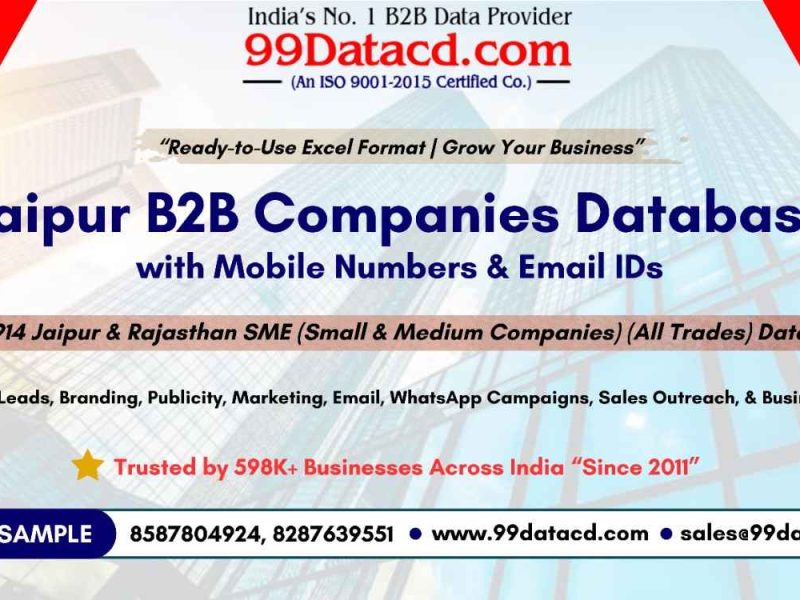 Get 90,000+ Jaipur Companies List with Free Sample Database