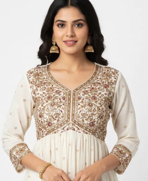 Beige Neutral Kurta Set – Shop Today for a graceful Indian outfit at ₹1999