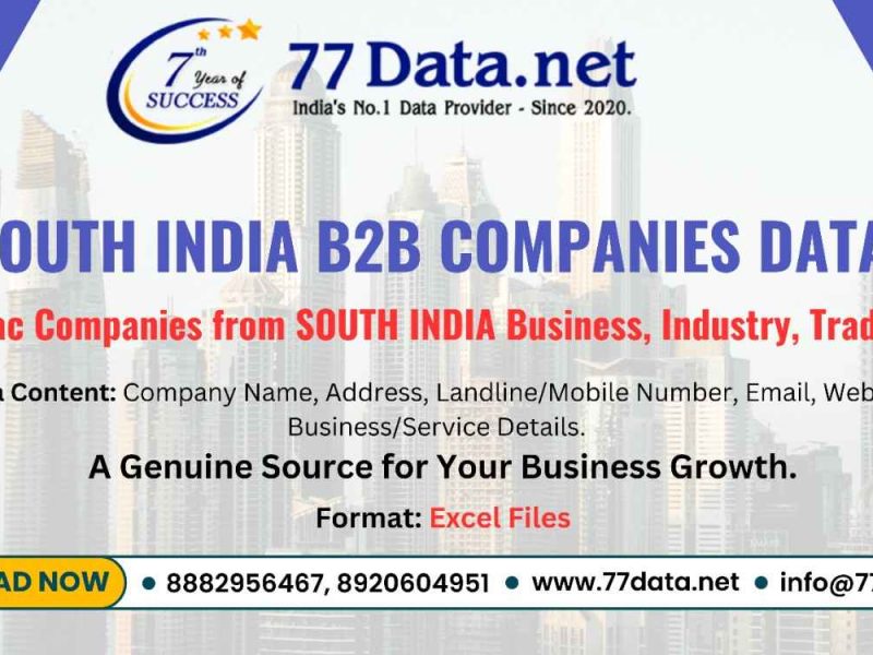 Verified 2 Lac+ South India Companies List with Free Sample Data