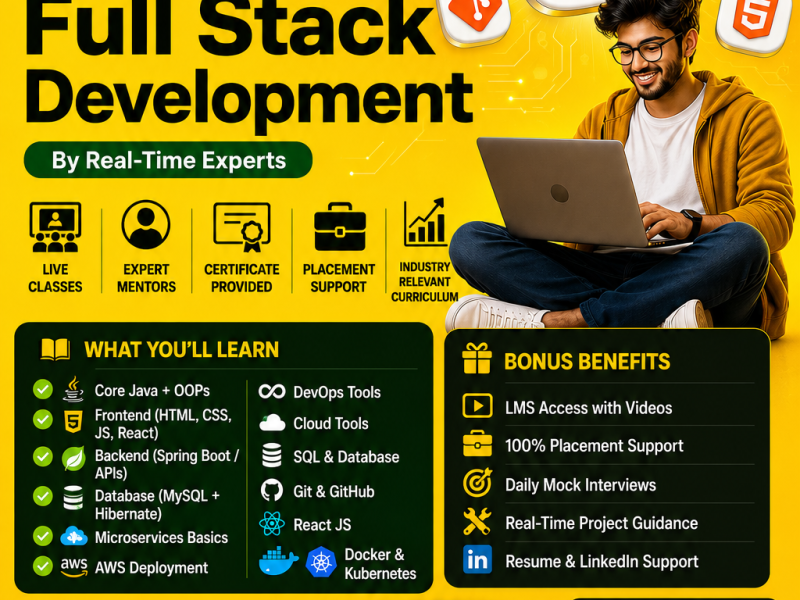 Top Placement Assistance Program on Java Full Stack With AI Online Training In Ameerpet