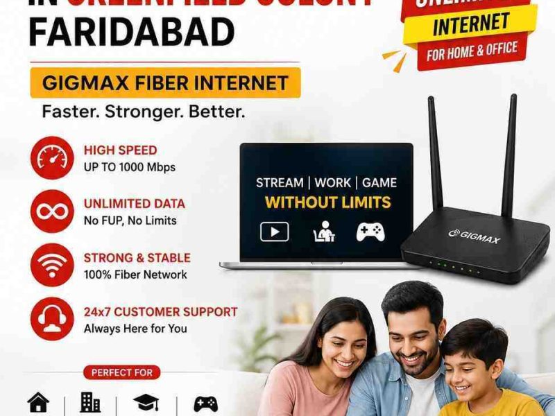 Best Internet Provider in Greenfield Colony | GIGMAX Unlimited WiFi