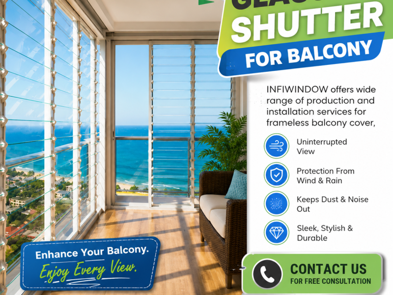 Glass Shutters for Balcony with Modern Style