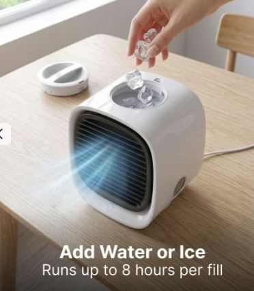 AiraBreeze Mini Portable Cooler – Fast Cooling for Home, Office & Travel