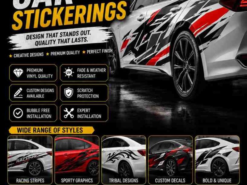 Stylish Car Stickerings in Coimbatore by i5cardecors