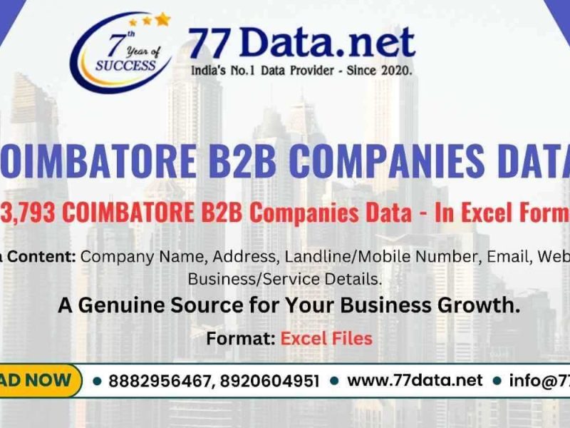 Get List of 13000+ Companies in Coimbatore with Free Sample Data