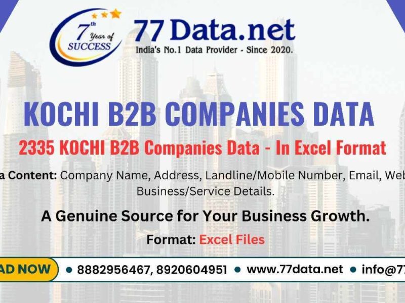 Get List of 2000+ Companies in Kochi with Free Sample Data