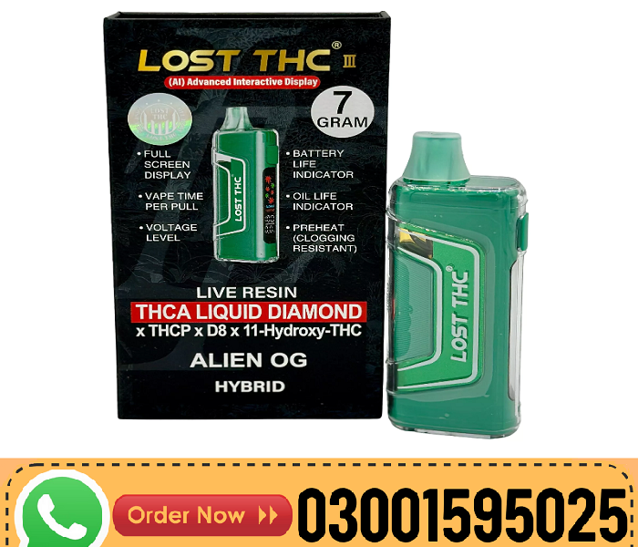 Lost THC V3 Liquid Diamonds Live Resin Disposable 7g In Jaranwala - 03001595025