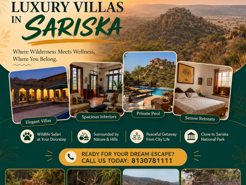 Perfect Holiday at Luxury Villas In Sariska for Rent