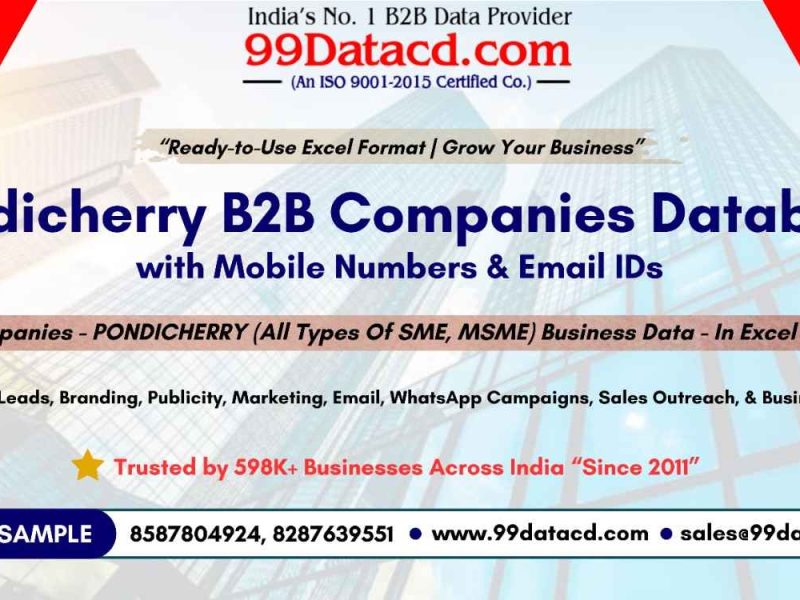 Get 3000+ Pondicherry Companies List with Verified B2B Data
