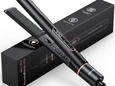walmart.com 45% OFF NEXPURE 1" Flat Iron, 2 in 1 Hair Straightener and Curler with Floating Plates, 5 Temp Settings Styler for All Hair Types, Black