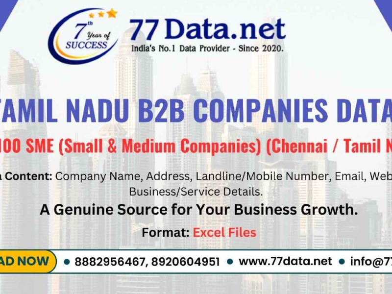 Get 60000+ SME Companies List in Tamil Nadu with Free Sample Data