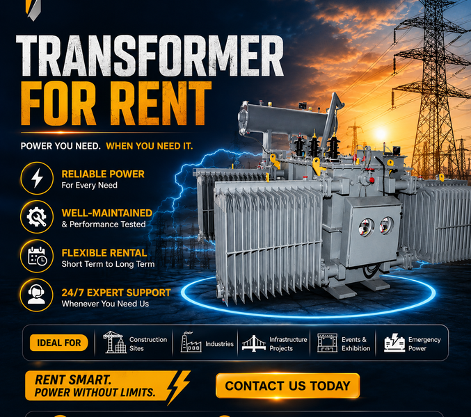 Transformers for Rent for Temporary and Industrial Power Solutions