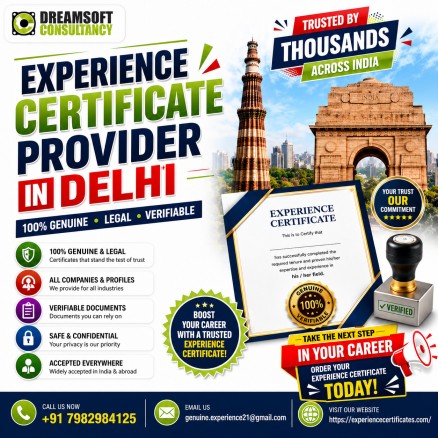 Leading Experience Certificate Provider in Delhi for Employment Records