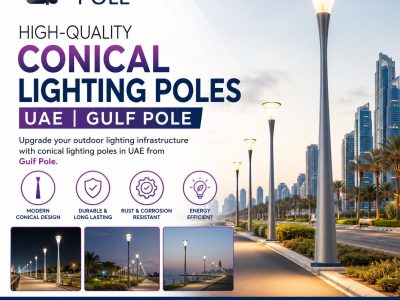 High-Quality Conical Lighting Poles UAE | Gulf Pole