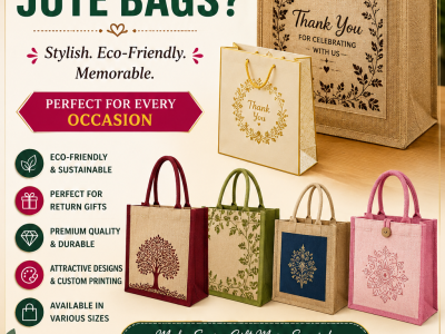 return gift jute bags and non woven bags