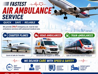 Panchmukhi Air Ambulance in Delhi operates with state-of-the-art facilities