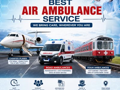 Panchmukhi Air Ambulance in Mumbai operates with a nationwide transport network