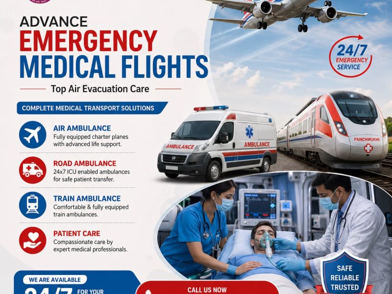 Panchmukhi Air Ambulance Services in Thiruvananthapuram- unsurpassed care and attention in Transit