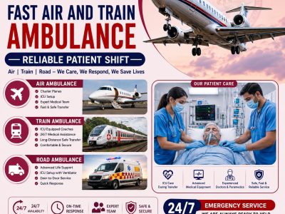Book Panchmukhi Air and Train Ambulance Service in Hyderabad | 24/7 Rapid ICU Evacuation