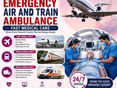 Book Panchmukhi Air and Train Ambulance Service in Kolkata | Emergency ICU Setup